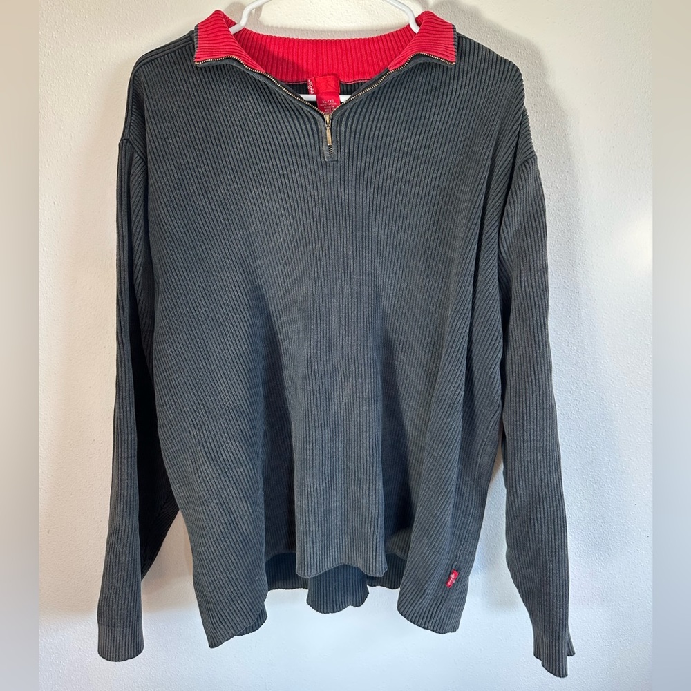 Levi’s red collar quarter zip